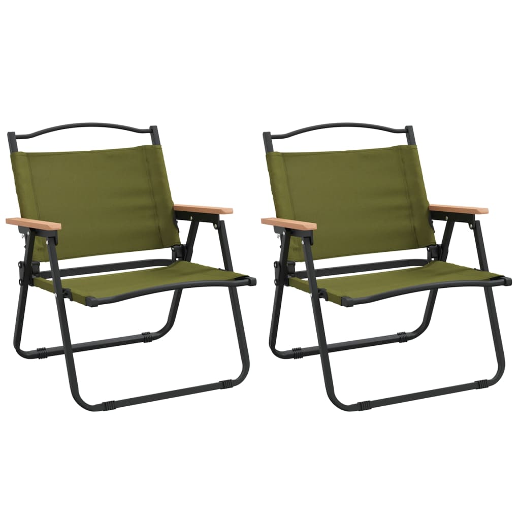 vidaXL Camping Chair 2 Pcs Outdoor Folding Camping Beach Chair Oxford Fabric