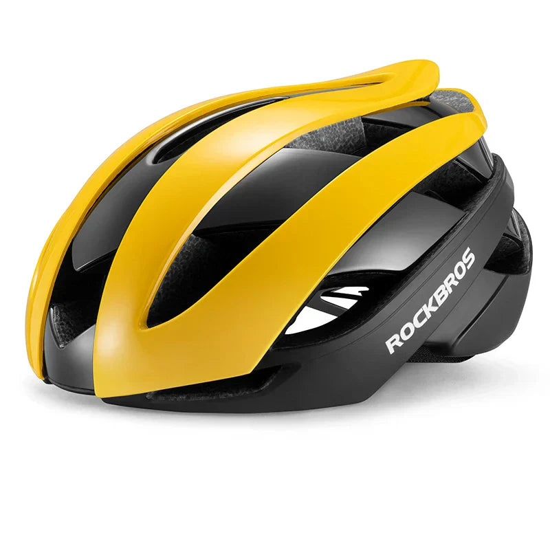 Ultralight Bicycle Helmet Magnetic Snap Closure 58–61cm Yellow