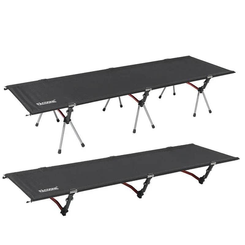 Lightweight Camping Cot Collapsible Sleeping Bed Black