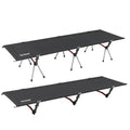 Lightweight Camping Cot Collapsible Sleeping Bed Black