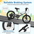 16 Inch Kids Bike Magnesium Alloy Bicycle Adjustable for Aged 4 to 7-16 inches